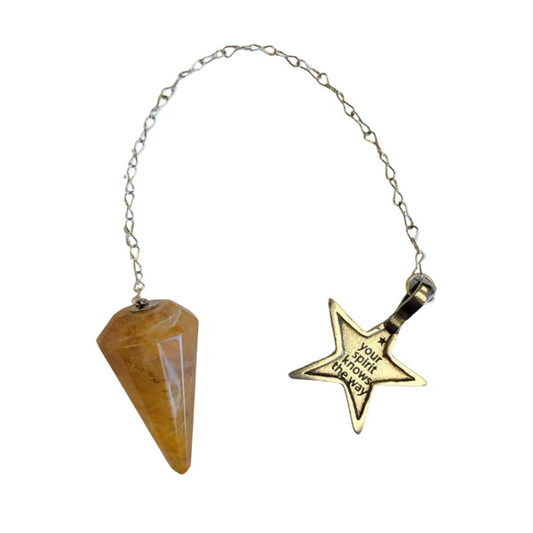 Pendulum, Golden Healer Quartz- Star