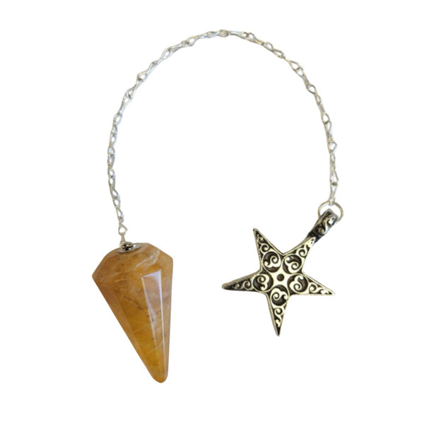 Pendulum, Golden Healer Quartz- Star